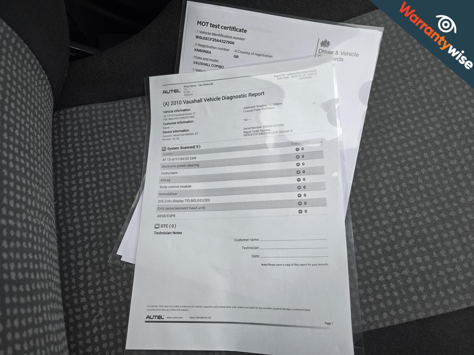 Vauxhall Combo 1.3 CDTi 1700 16v Panel Van 3dr Diesel Manual (134 g/km, 69 bhp)