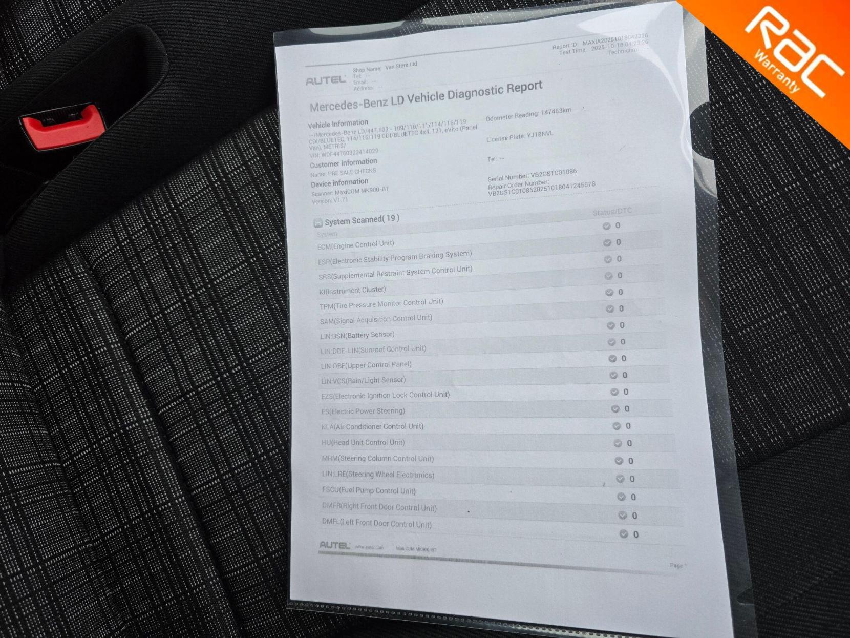 Mercedes-Benz Vito 1.6 111 CDI FWD L2 Euro 6 6dr